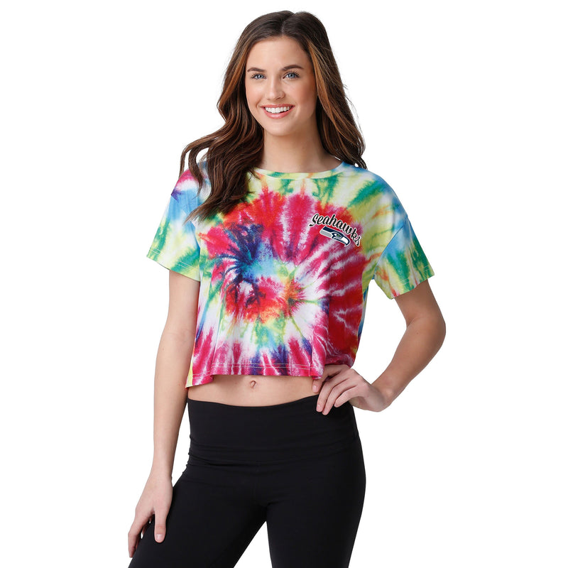 Seattle Seahawks NFL Womens To Tie-Dye For Crop Top