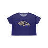 Baltimore Ravens NFL Womens Solid Big Logo Crop Top