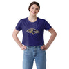 Baltimore Ravens NFL Womens Solid Big Logo Crop Top