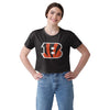 Cincinnati Bengals NFL Womens Solid Big Logo Crop Top