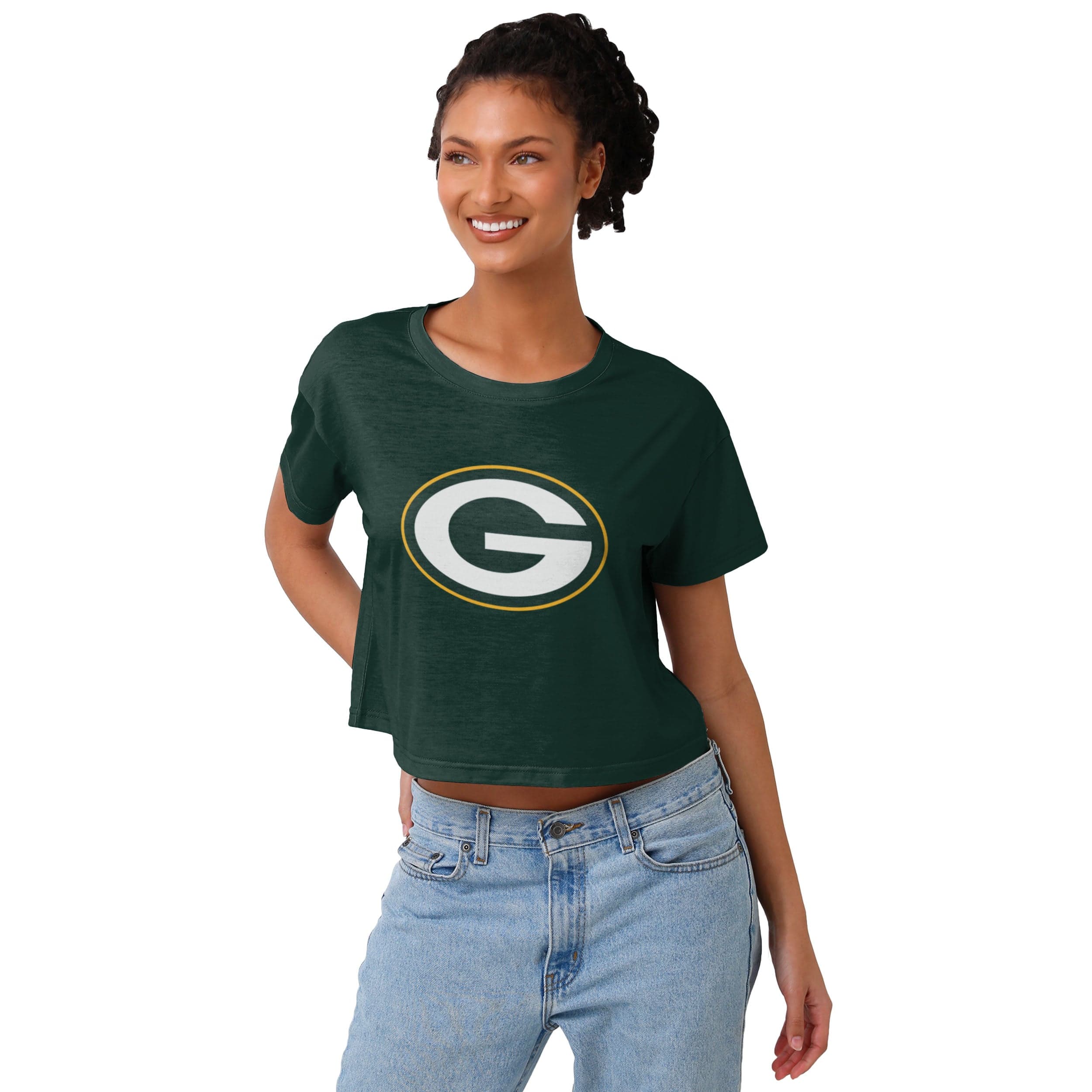 Green Bay Packers NFL Womens Gameday Mesh Crop Top