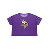 Minnesota Vikings NFL Womens Solid Big Logo Crop Top