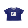 New York Giants NFL Womens Solid Big Logo Crop Top