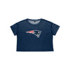 New England Patriots NFL Womens Solid Big Logo Crop Top