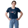 New England Patriots NFL Womens Solid Big Logo Crop Top