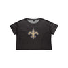 New Orleans Saints NFL Womens Solid Big Logo Crop Top