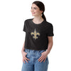 New Orleans Saints NFL Womens Solid Big Logo Crop Top