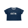 Seattle Seahawks NFL Womens Solid Big Logo Crop Top