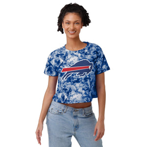 Buffalo Bills NFL Womens Tie-Dye Big Logo Crop Top