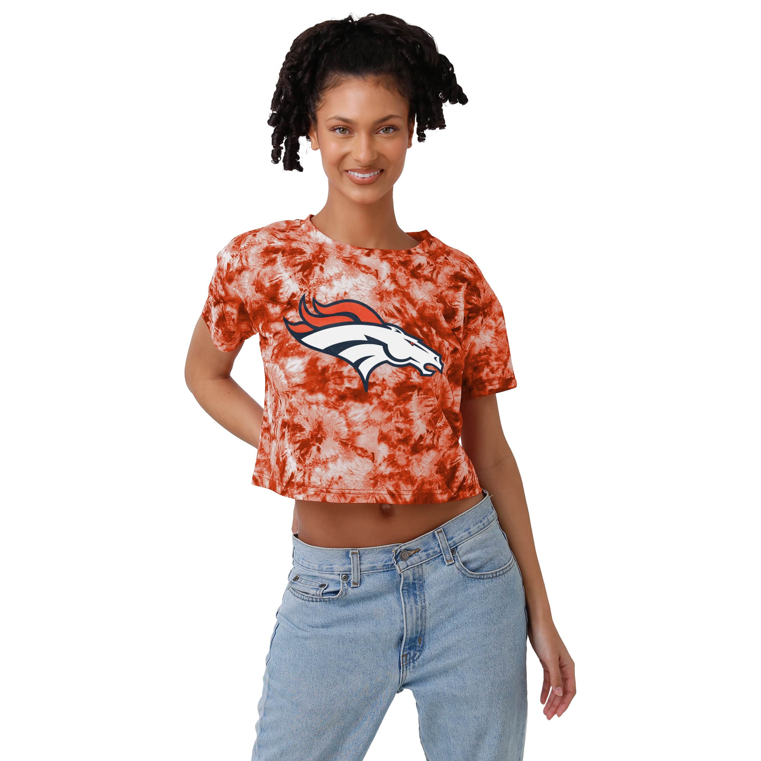 FOCO Seattle Seahawks NFL Womens Pastel Tie-Dye Crop Top