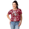 San Francisco 49ers NFL Womens Tie-Dye Big Logo Crop Top