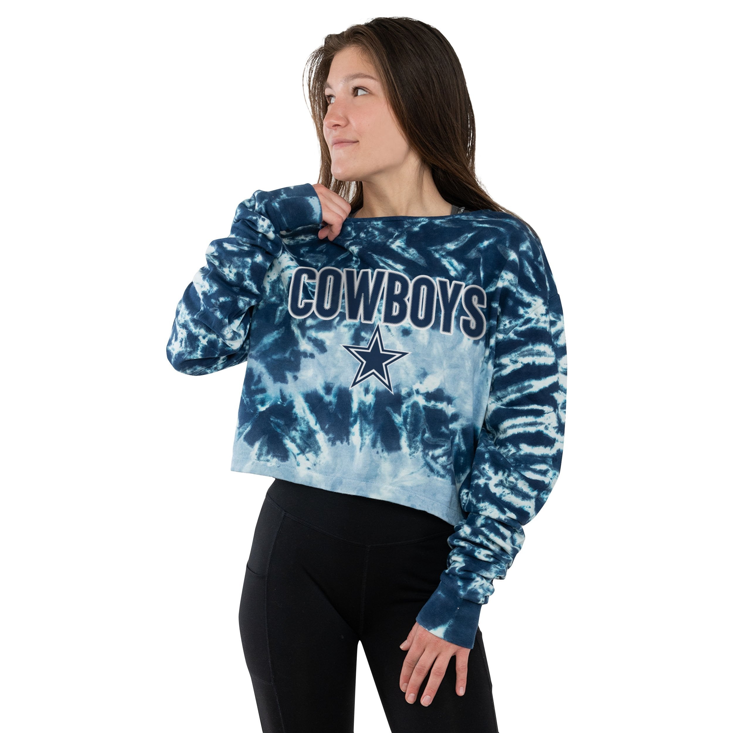 NFL, Tops, Dallas Cowboys Cropped Crewneck Sweatshirt