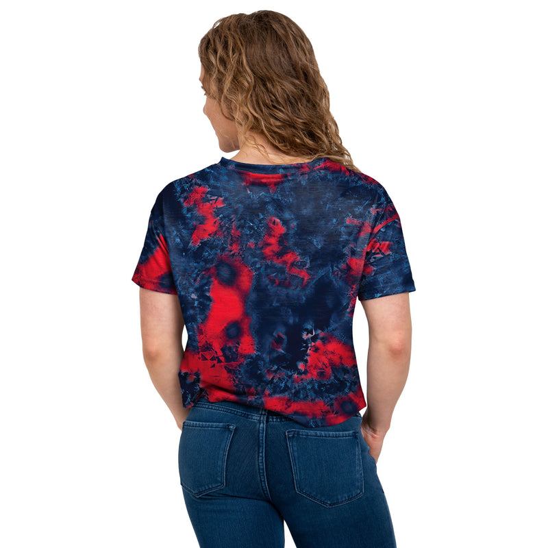 New England Patriots NFL Womens To Tie-Dye For Crop Top