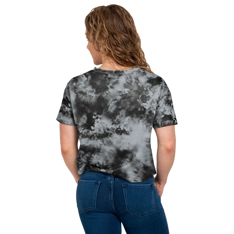 Nfl Las Vegas Raiders Junior Short Sleeve Tie-dye Fashion Crop T