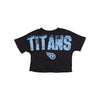 Tennessee Titans NFL Womens Petite Distressed Wordmark Crop Top