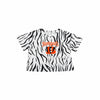 Cincinnati Bengals NFL Womens White Stripe Crop Top