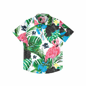 Miami Marlins MLB Mens Flamingo Button Up Shirt