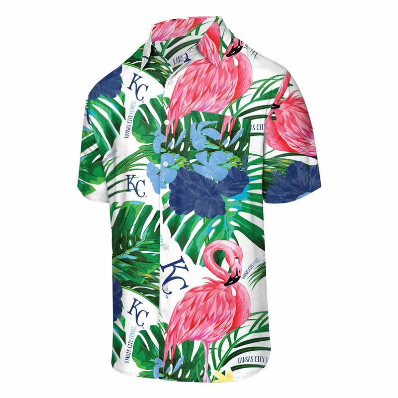 FOCO St Louis Cardinals Flamingo Button Up Shirt, Mens Size: 2XL