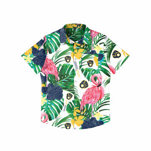 Milwaukee Brewers MLB Mens Flamingo Button Up Shirt