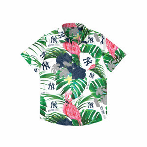New York Yankees MLB Mens Flamingo Button Up Shirt