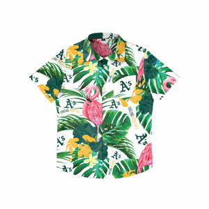 Athletics MLB Mens Flamingo Button Up Shirt