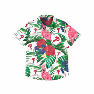 Philadelphia Phillies MLB Mens Flamingo Button Up Shirt