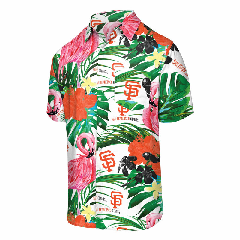 Men's San Francisco Giants Tommy Bahama White Flamingo King Button-Up Shirt