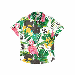 San Diego Padres MLB Mens Flamingo Button Up Shirt