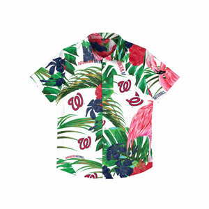 Washington Nationals MLB Mens Flamingo Button Up Shirt