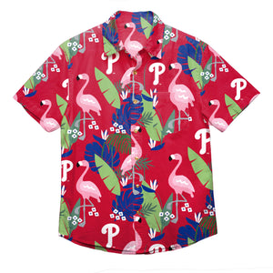Philadelphia Phillies MLB Mens Floral Button Up Shirt