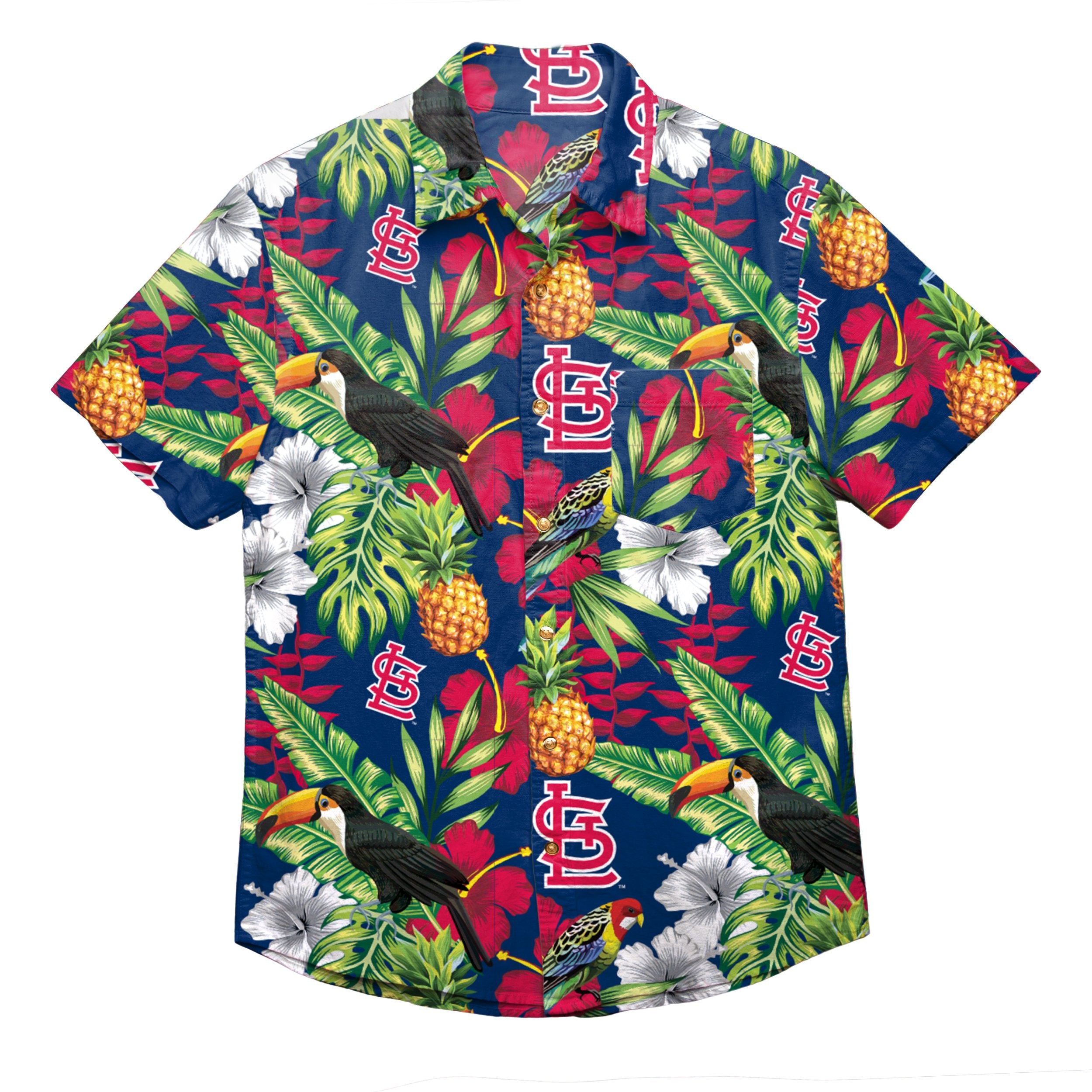 St Louis Cardinals Hawaiian Shirt Toucan Pineapple St Louis Cardinals Gift  - Personalized Gifts: Family, Sports, Occasions, Trending