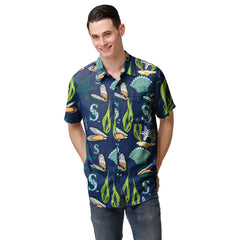 Seattle Mariners MLB Mens Floral Hawaiian Shirt - Banantees