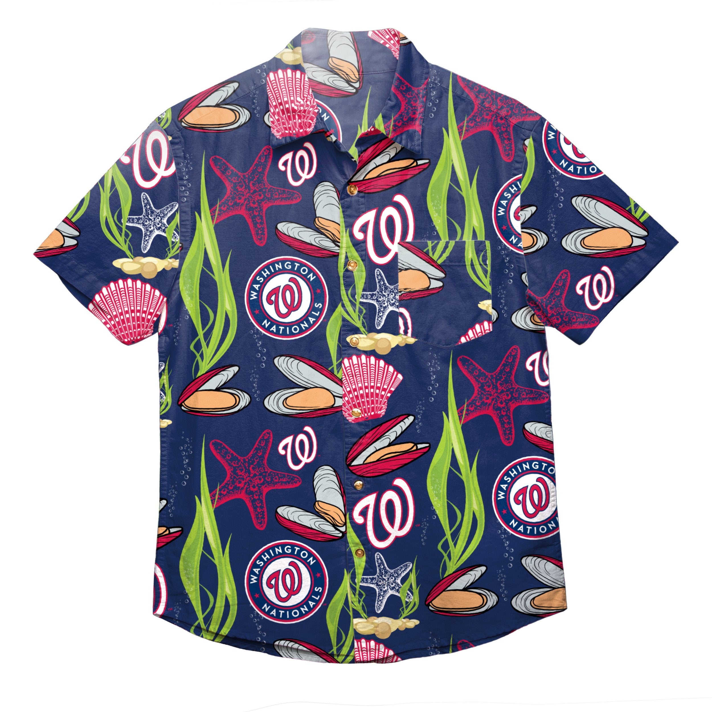Washington Nationals MLB Mens Grill Pro Button Up Shirt