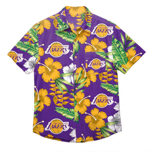 Los Angeles Lakers NBA Mens Floral Button Up Shirt
