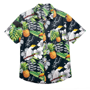 San Antonio Spurs NBA Mens Floral Button Up Shirt