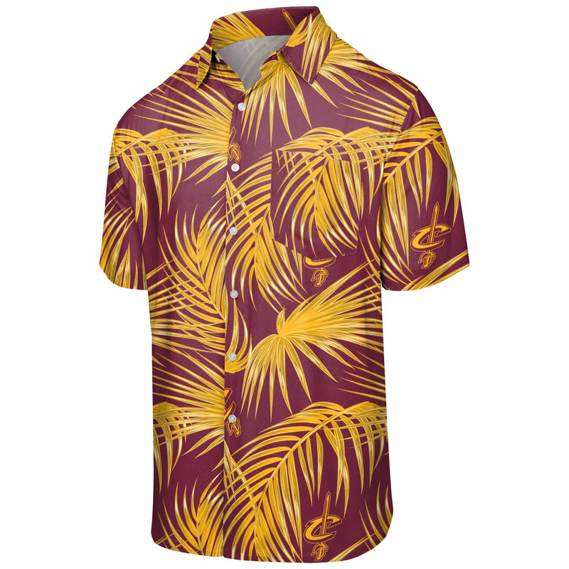 Men's Gold San Diego Padres Mini Print Logo Button-Up Shirt