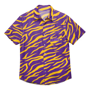 LSU Tigers NCAA Thematic Button Up Shirt