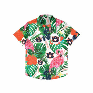 Auburn Tigers NCAA Mens Flamingo Button Up Shirt