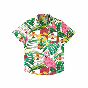 Iowa State Cyclones NCAA Mens Flamingo Button Up Shirt