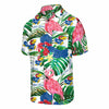 Kansas Jayhawks NCAA Mens Flamingo Button Up Shirt