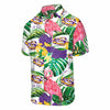 LSU Tigers NCAA Mens Flamingo Button Up Shirt