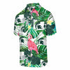 Michigan State Spartans NCAA Mens Flamingo Button Up Shirt