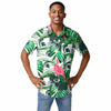 Michigan State Spartans NCAA Mens Flamingo Button Up Shirt