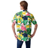 Michigan Wolverines NCAA Mens Flamingo Button Up Shirt