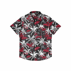 Arkansas Razorbacks NCAA Mens Black Floral Button Up Shirt