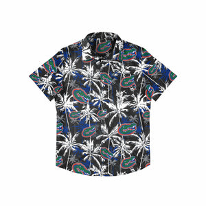 Florida Gators NCAA Mens Black Floral Button Up Shirt