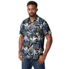 Florida Gators NCAA Mens Black Floral Button Up Shirt