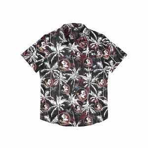 Florida State Seminoles NCAA Mens Black Floral Button Up Shirt