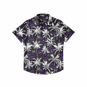 Kansas State Wildcats NCAA Mens Black Floral Button Up Shirt