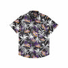 LSU Tigers NCAA Mens Black Floral Button Up Shirt